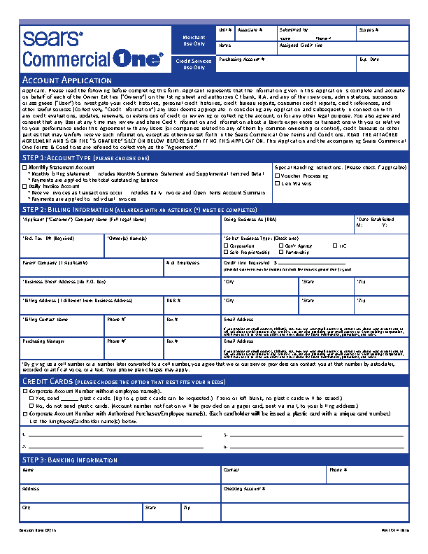 Why Sears Credit Card Application Form is Important for You